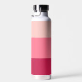 Bouteille D'eau monogramme personnalisé, typographie rétro rose vi (Plage)