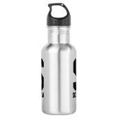 Bouteille d'eau monogramme personnalisée | Cadeau  (Dos)