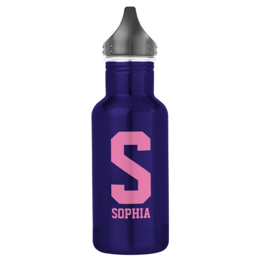 Bouteille d'eau monogramme personnalisée | Cadeau  (Gauche)