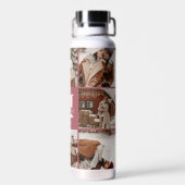 Bouteille D'eau Monogramme photo simple et moderne Collage photo (Arrière)