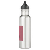 Bouteille D'eau Monogramme professionnel moderne Rose clair or bla (Droite)