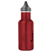 Bouteille D'eau Monogramme Professionnel Noir Blanc (Gauche)