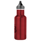 Bouteille D'eau Monogramme Professionnel Noir Blanc (Droite)