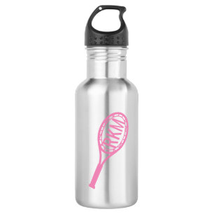 Bouteille D'eau Monogramme rose raquette de tennis