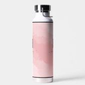 Bouteille D'eau Monogramme Rose Simple (Gauche)