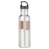 Bouteille D'eau Monogramme Rose tendance Pink Gold (Dos)