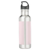 Bouteille D'eau Monogramme rose vif élégant personnalisé (Dos)