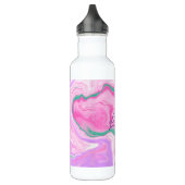 Bouteille D'eau Monogramme rose, violet, Mint vert Marbre Art (Gauche)
