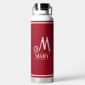 Bouteille D'eau Monogramme rouge (Plage)