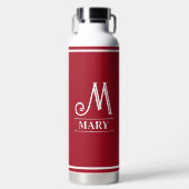 Bouteille D'eau Monogramme rouge (Avant)