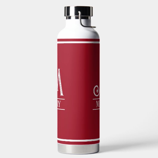 Bouteille D'eau Monogramme rouge (Droite)
