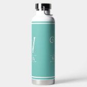 Bouteille D'eau Monogramme sarcelle (Droite)