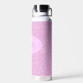 Bouteille D'eau Monogramme Script Blush Pink Blossings (Arrière)