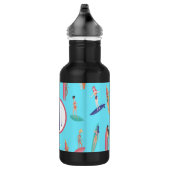 Bouteille D'eau Monogramme Surfer Girl Hawaiian Thème (Droite)