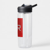 Bouteille D'eau Monogramme tendance gris élégant (Gauche)