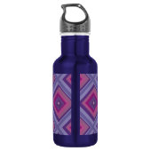 Bouteille D'eau Monogramme Tendance initiale Motif rose violet (Dos)