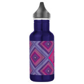 Bouteille D'eau Monogramme Tendance initiale Motif rose violet (Gauche)