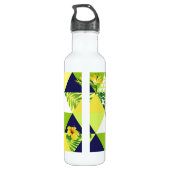 Bouteille D'eau Monogramme Trendy Cockatoo Parrot Floral (Dos)