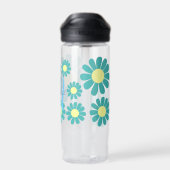 Bouteille D'eau Monogramme Turquoise Daisy (Arrière)