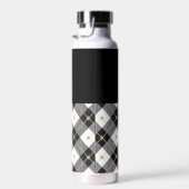 Bouteille D'eau Monogrammedc noir blanc et tan à lisier (Plage)