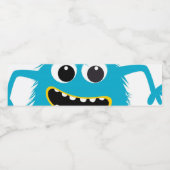 Bouteille d'eau Monster bleu Étiquettes (Étiquettes simples)