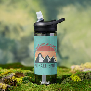 Bouteille D'eau Montagnes pastel vintage appellent monogramme