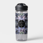 Bouteille D'eau Moody Black Floral Classic Couple Names Wedding (Extérieur)