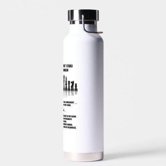 Bouteille D'eau Moralité Des Échecs Benjamin Franklin Échecs Réflé (Gauche)