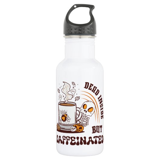 Bouteille D'eau Mort À L'Intérieur Mais Caffiné (Devant)