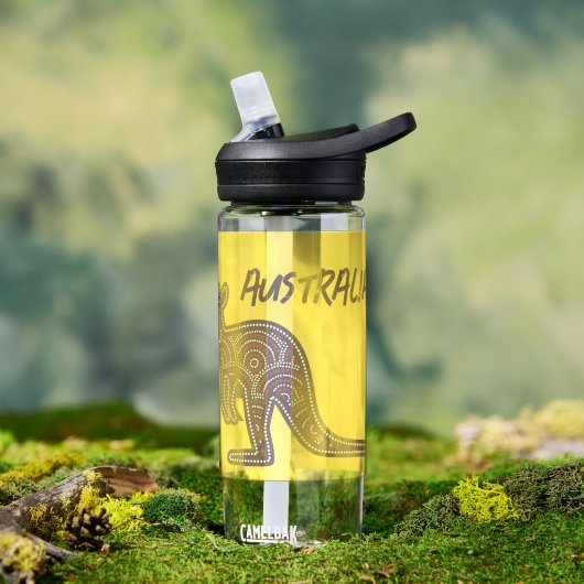 Bouteille D'eau Mosaïque autochtone de Kangaroo (Extérieur)