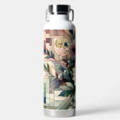 Bouteille D'eau Mosaïque géométrique florale Thermique (Avant)