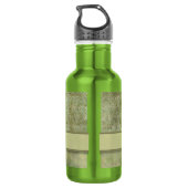 Bouteille D'eau Moss Green Feather Motif avec Monogram (Dos)