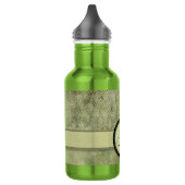 Bouteille D'eau Moss Green Feather Motif avec Monogram (Gauche)