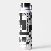 Bouteille D'eau Mot-De-Mots Puzzle Avec Mots (Arrière)