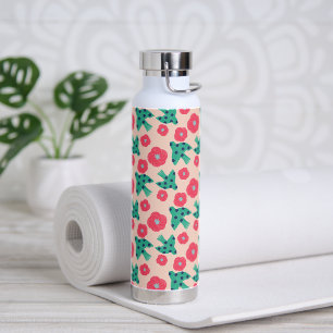 Bouteille D'eau motif_8_camellia et oiseau_2