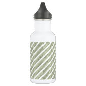 Bouteille D'eau Motif à cinq bandes vert et blanc olive (Gauche)