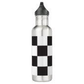 Bouteille D'eau Motif À damiers noir et blanc (Droite)