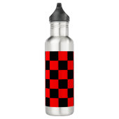 Bouteille D'eau Motif À damiers rouge et noir (Droite)