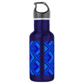 Bouteille D'eau Motif à échelle à bandes bleues (Dos)