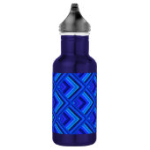 Bouteille D'eau Motif à échelle à bandes bleues (Droite)