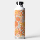 Bouteille D'eau Motif à fleurs Orange Retro (Droite)