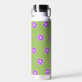 Bouteille D'eau Motif à fleurs vert violet rétro Y2K (Avant)