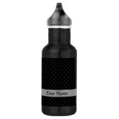 Bouteille D'eau Motif à points de polka noir (Droite)