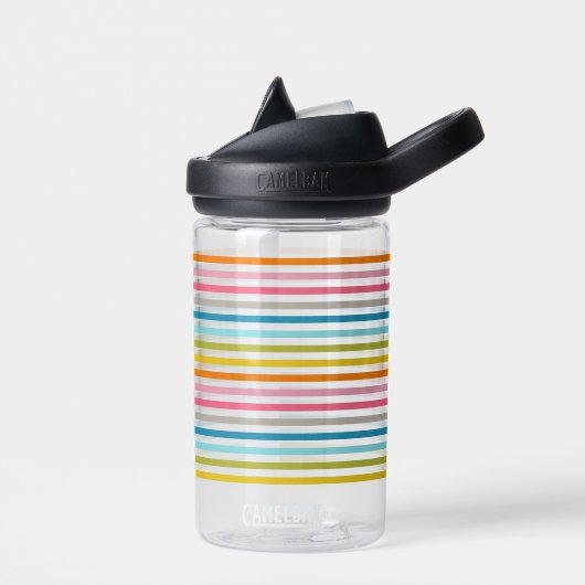 Bouteille D'eau Motif à rayures colorées (Gauche)
