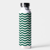 Bouteille D'eau Motif à rayures zig zag Chevron vert sarcelle (Gauche)