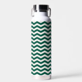 Bouteille D'eau Motif à rayures zig zag Chevron vert sarcelle (Avant)