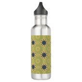 Bouteille D'eau Motif Abstrait noir et jaune rétro (Gauche)