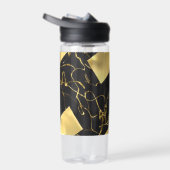 Bouteille D'eau Motif Abstrait noir et or (Droite)