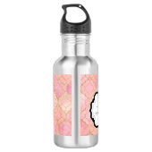 Bouteille D'eau Motif Abstrait rose pâle (Dos)