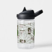 Bouteille D'eau Motif animal mignon en forêt sauvage Monogramme (Gauche)